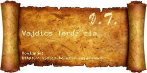 Vajdics Terézia névjegykártya